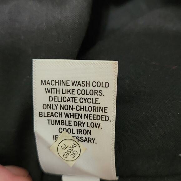 Ophelia Rose Black Spaghetti Strap Tank Top Size Med Embroidered Floral Lined - Picture 10 of 10